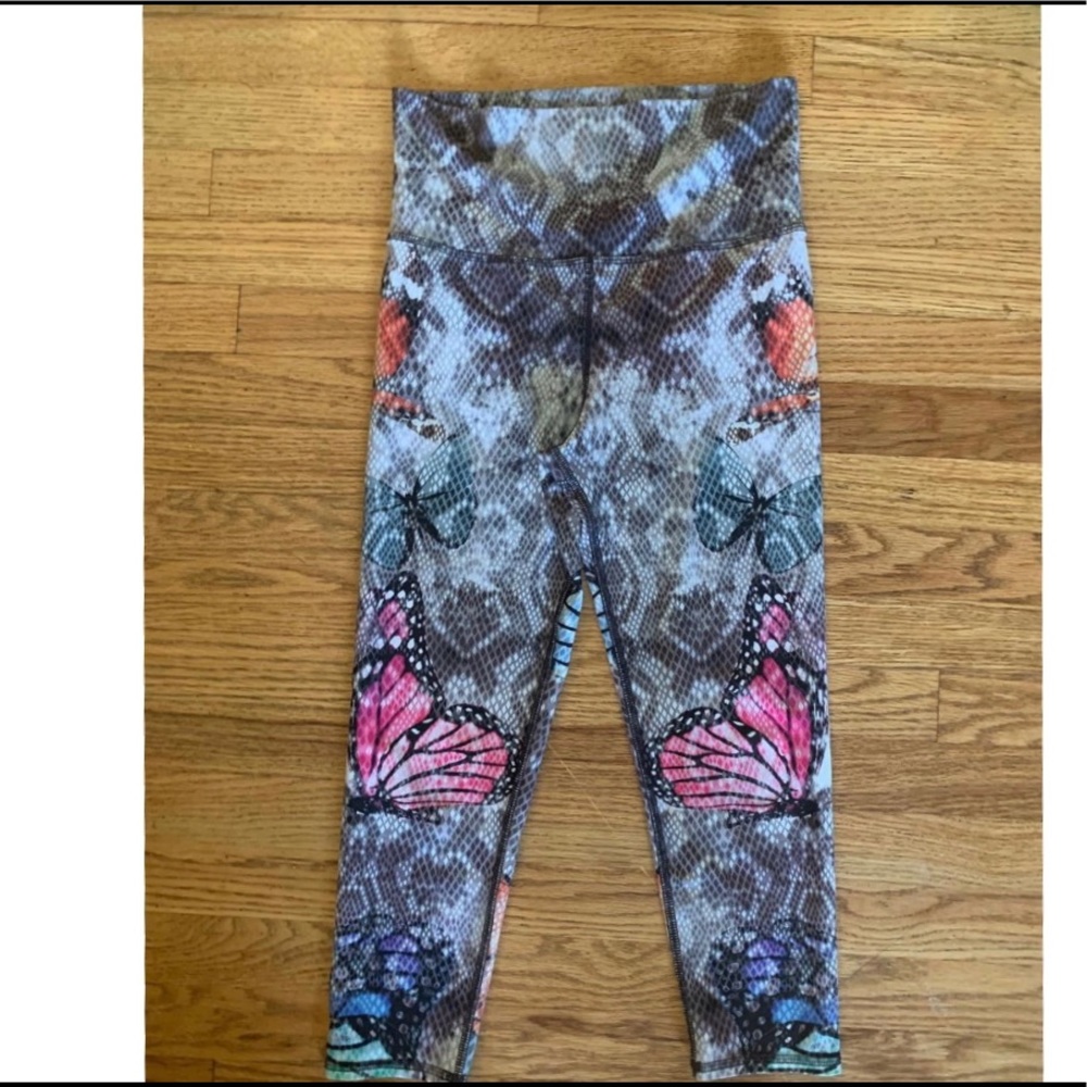 Butterfly Snakeskin Patterned Leggings